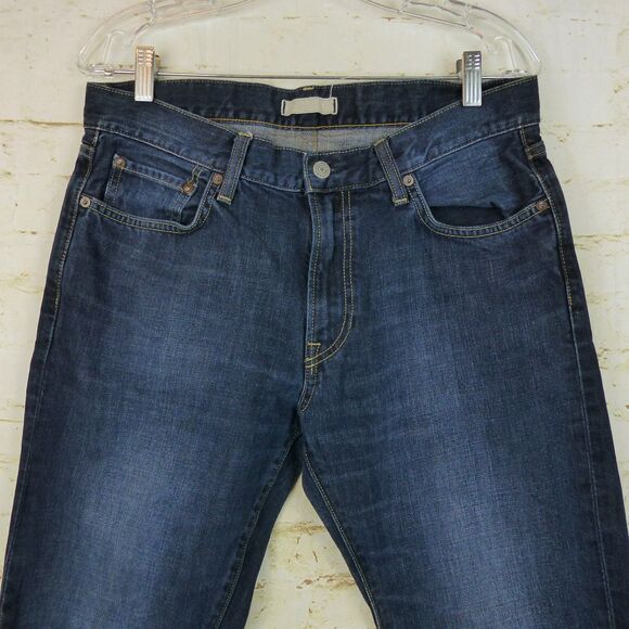 Uniqlo UJ Jean Men 33x34 (32.5x30) Blue Medium Wash Denim Straight Cotton 078957 - Picture 3 of 11